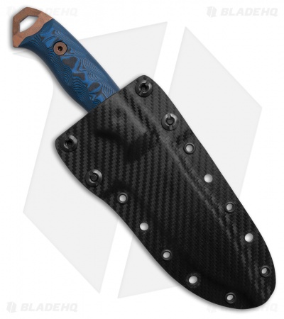 Dawson Knives Nomad Fixed Blade Knife Blue/Black G10 (4.25" Arizona Copper)