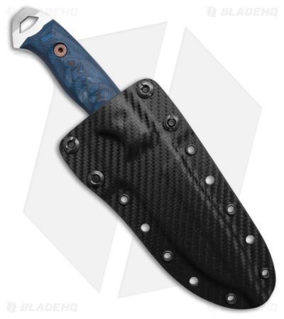 Dawson Knives Nomad Fixed Blade Knife Black/Blue G-10 (4.25" Satin)
