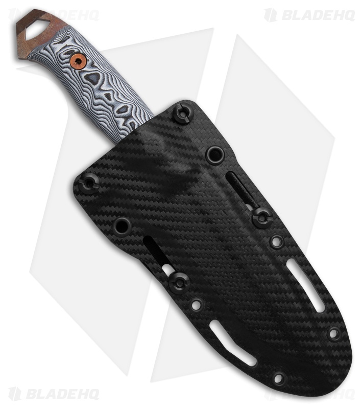 Dawson Knives Nomad Gen 2 Fixed Blade Knife White/Black G-10 (4.25" AZ Copper)