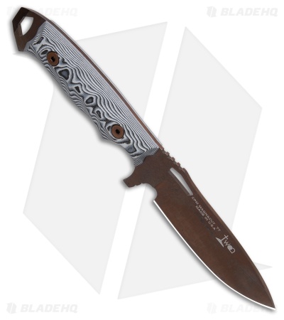 Dawson Knives Nomad Gen 2 Fixed Blade Knife White/Black G-10 (4.25" AZ Copper)