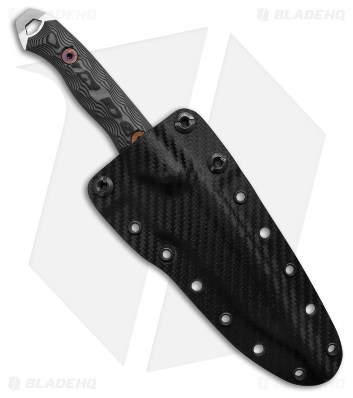Dawson Knives Outcast Fixed Blade Knife Black/Gray G-10 (3.2" Satin)