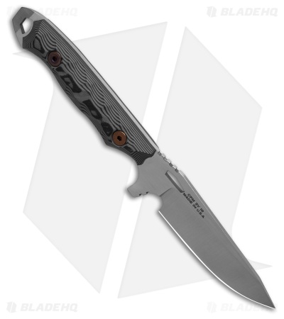 Dawson Knives Outcast Fixed Blade Knife Black/Gray G-10 (3.2" Satin)