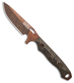 Dawson Knives Outcast Fixed Blade Knife Ultrex Camo G-10 (4.125" Arizona Copper)