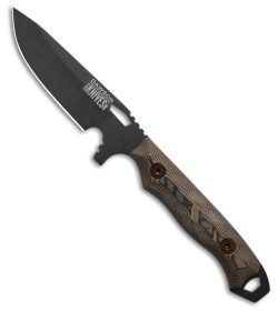 Dawson Knives Outcast Fixed Blade Knife Ultrex Camo G10 (4.125" Black)