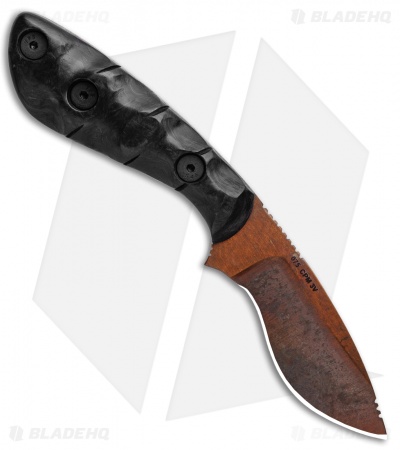 Dawson Knives Pequeno Fixed Blade Knife Marble CF (3.13" Arizona  Copper)