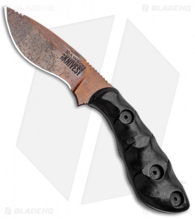 Dawson Knives Pequeno Fixed Blade Knife Marble CF (3.13" Arizona  Copper)