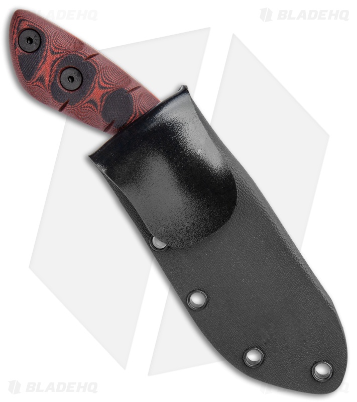Dawson Knives Pequeno Fixed Blade Knife Red/Black G-10 (3" Arizona Copper)