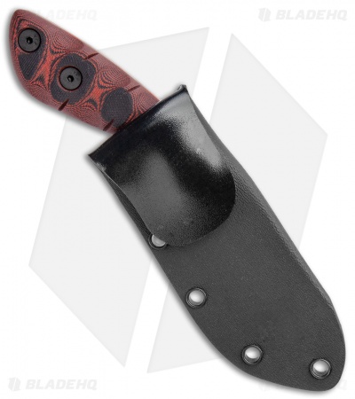 Dawson Knives Pequeno Fixed Blade Knife Red/Black G-10 (3" Arizona Copper)