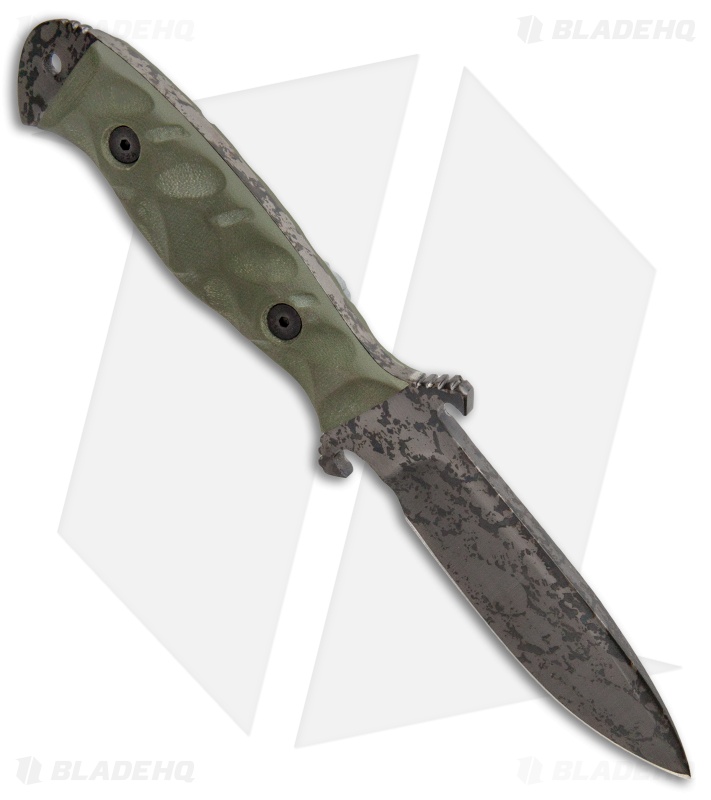 Dawson Knives Raider 4 Fixed Blade Knife OD Green G10/Hellcat