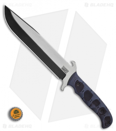 Dawson Knives Redemption Bowie Fixed Blade Knife Pewter/Black G-10 (Specter) 