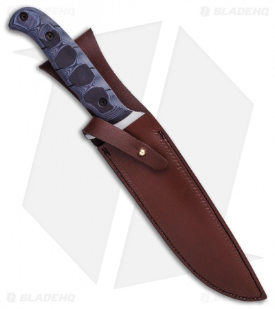 Dawson Knives Redemption Bowie Fixed Blade Knife Pewter/Black G-10 (Specter) 