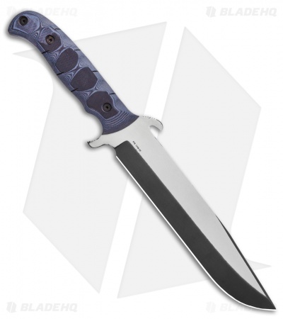 Dawson Knives Redemption Bowie Fixed Blade Knife Pewter/Black G-10 (Specter) 
