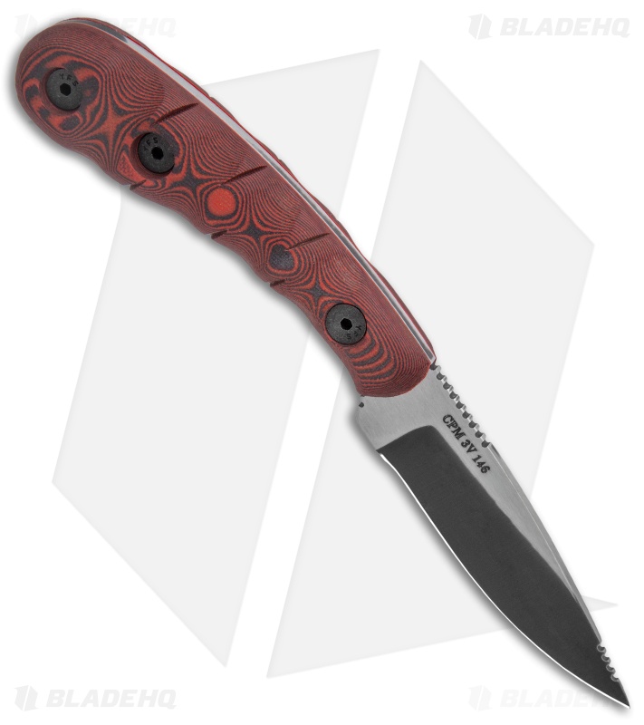 Dawson Knives Serengeti Fixed Blade Knife Red/Black G-10 (3.25" Specter)