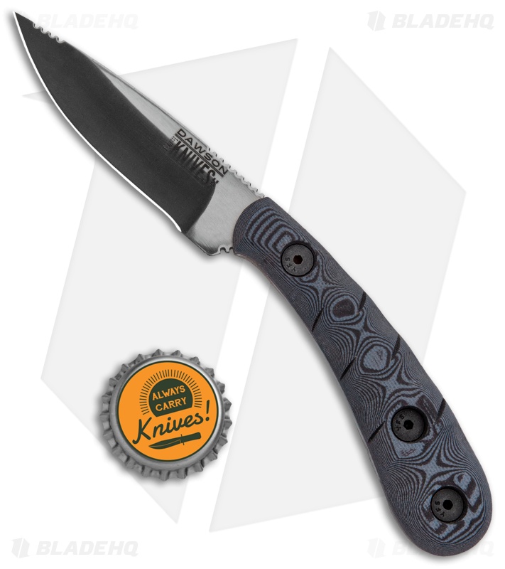 Dawson Knives Serengeti Fixed Blade Knife Gray/Black G-10 (3.25" Specter)