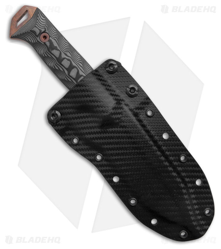 Dawson Knives Shepherd Fixed Blade Knife Black/Gray G-10 (4" Arizona Copper)