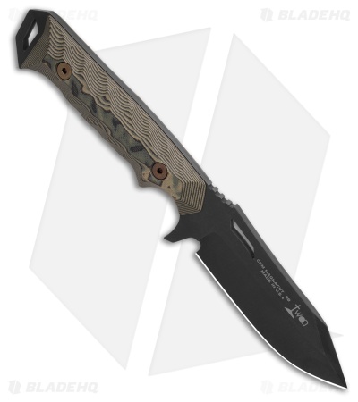 Dawson Knives Shepherd Gen 2 Fixed Blade Knife Black/Green G-10 (4" Midnight)