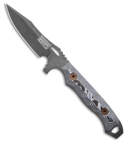 Dawson Knives Smuggler Gen 2 Fixed Blade Knife White/Black G-10 (3.4" Midnight)