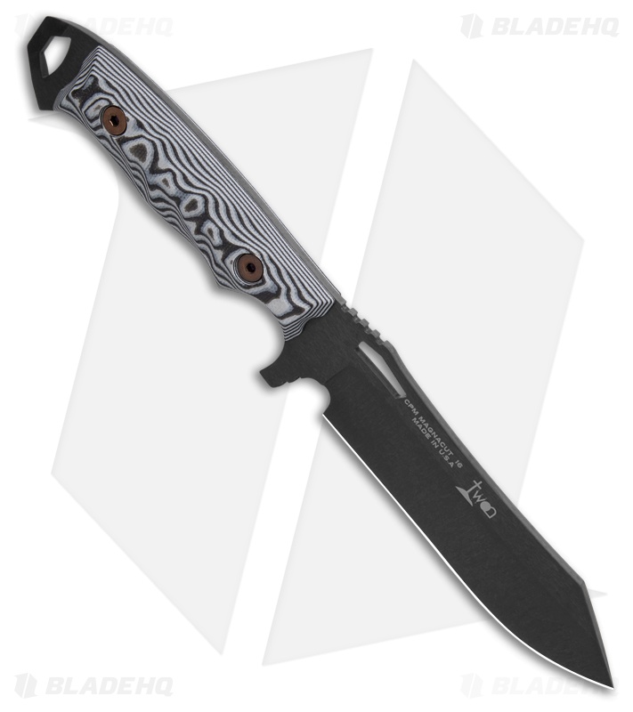 Dawson Knives Wilderness Gen 2 Fixed Blade Knife BLK/WHT G-10 (4.5" Midnight)