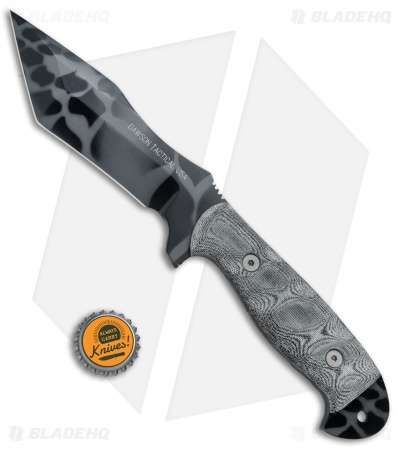 Dawson Knives Wraith Fixed Blade Knife Gray Micarta (5" Obsidian)