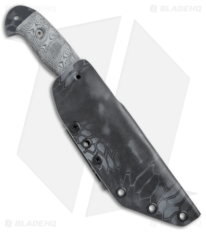 Dawson Knives Wraith Fixed Blade Knife Gray Micarta (5" Obsidian)