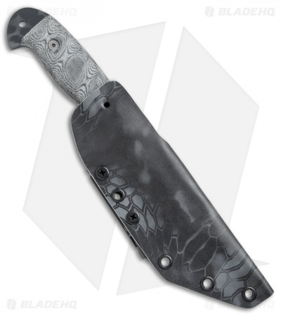 Dawson Knives Wraith Fixed Blade Knife Gray Micarta (5" Obsidian)