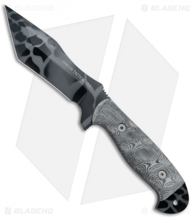 Dawson Knives Wraith Fixed Blade Knife Gray Micarta (5" Obsidian)