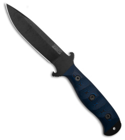 Dawson Knives Dawson Raider 5 Fixed Blade Knife Blue/Black G-10 (5.6" Apocalypse Black) - $331.50 at Blade HQ
