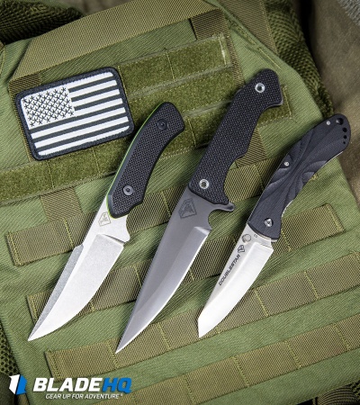 DoubleStar Hydra Series Chico Diablo X Fixed Blade Black G-10 (4.1" Stonewash)