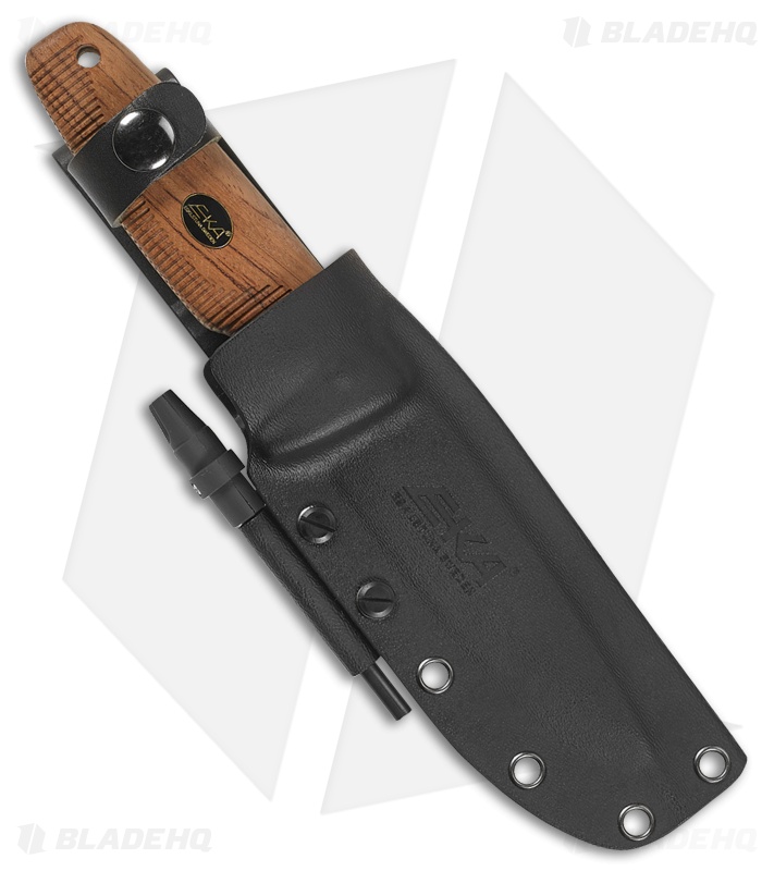 EKA Nordic W12 Fixed Blade Knife Bubinga Wood (4.25" Satin Sandvik 12C27) 614302
