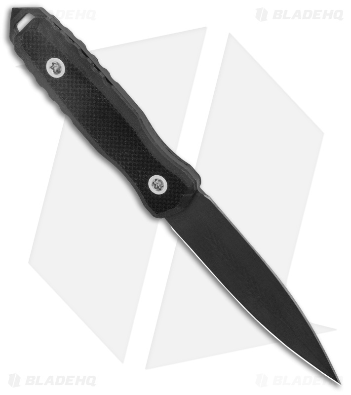 EOS Mini Thresher Fixed Blade Knife Blackout (3.6" Black) w/ Custom Sheath