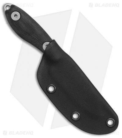 Evans Knife and Tool Companion Fixed Blade Knife Black G-10 (2.8" Stonewash)