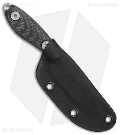 Evans Knife and Tool Companion Fixed Blade Knife Carbon Fiber (2.8" Stonewash)