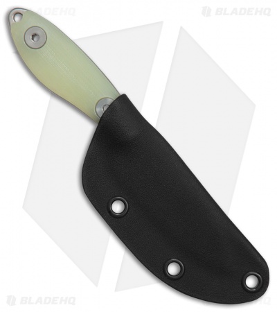 Evans Knife and Tool Companion Fixed Blade Knife Jade G-10 (2.8" Stonewash)