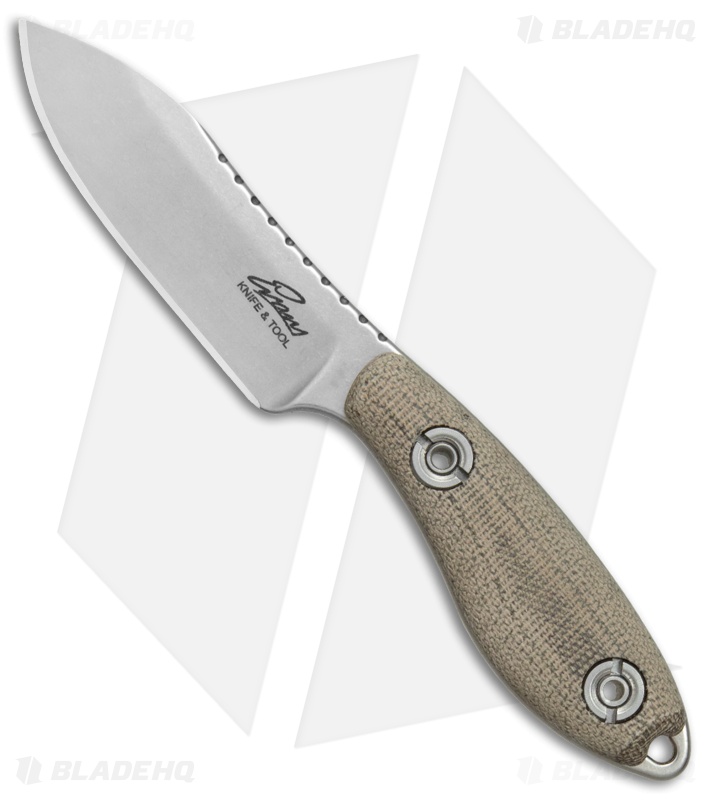 Evans Knife and Tool Companion Fixed Blade Knife OD Green Micarta (2.8" SW)