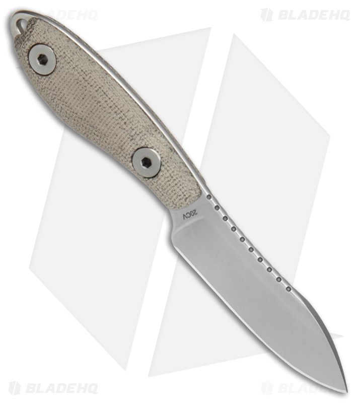 Evans Knife and Tool Companion Fixed Blade Knife OD Green Micarta (2.8" SW)