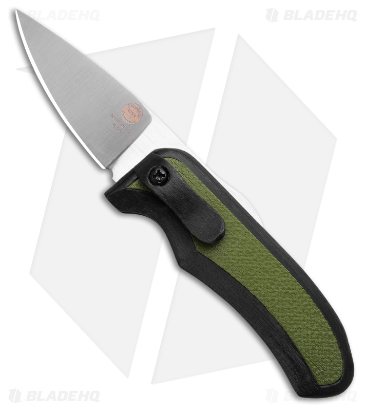 Excalibur Outdoors Stag Friction Folding Knife 3D Printed Green/Black (2.6" Sat)