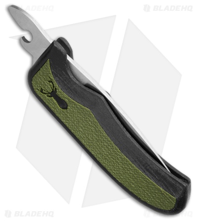 Excalibur Outdoors Stag Friction Folding Knife 3D Printed Green/Black (2.6" Sat)