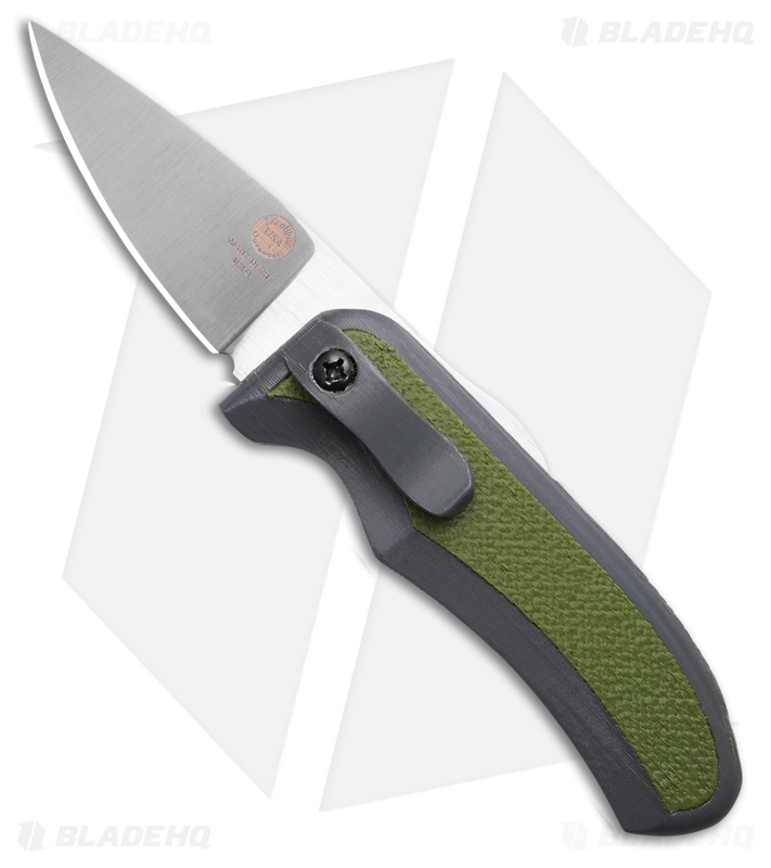Excalibur Outdoors Stag Friction Folding Knife 3D Printed Green/Gray (2.6" Sat)