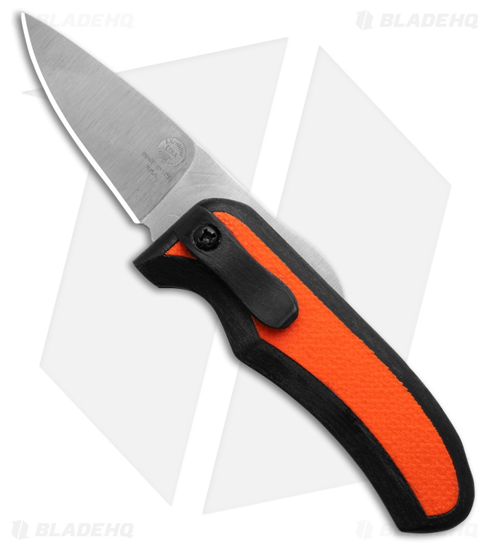 Excalibur Outdoors Stag Friction Folding Knife 3D Printed Orange/BLK (2.6" Sat)