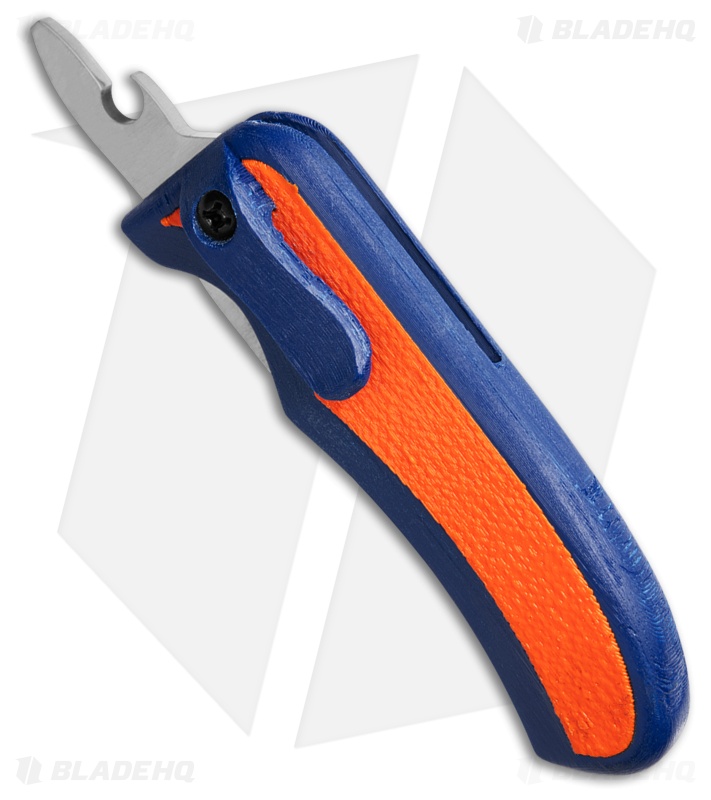 Excalibur Outdoors Stag Friction Folding Knife 3D Printed Orange/Blue (2.6" Sat)
