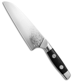 Ferrum Forge Chef-toku 10&quot; Santoku Kitchen Knife Black G-10 (Damascus) | 200824