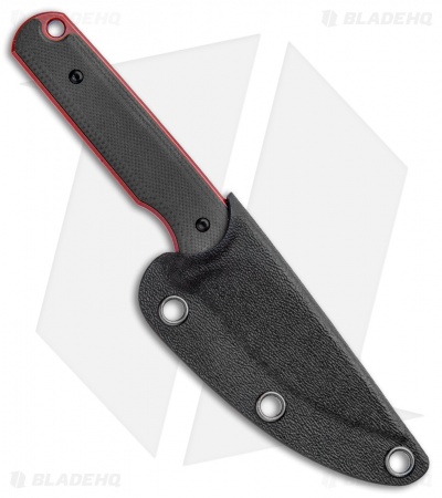 Ferrum Forge Pro Series Red Force Lackey Fixed Blade Knife Black G-10