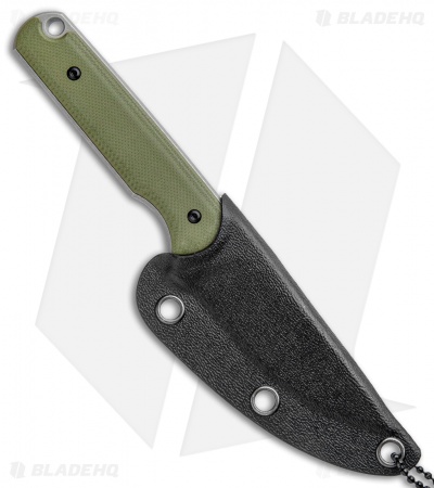 Ferrum Forge Pro Series Lackey Fixed Blade Knife Green G-10 (2.8" Stonewash)