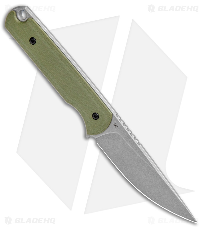 Ferrum Forge Pro Series Lackey Fixed Blade Knife Green G-10 (2.8" Stonewash)