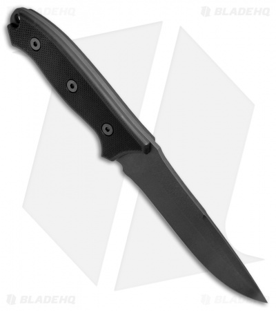 FirstEdge 5250 Field Fixed Blade Knife Black G-10 (5.5" Black 440C)