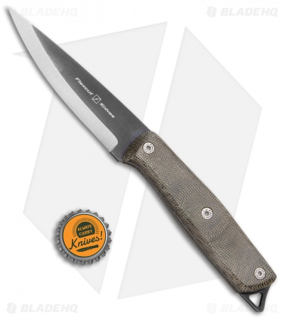 Flexcut Hawthorne Explorer Fixed Blade Knife OD Green Micarta (3.88" Black)