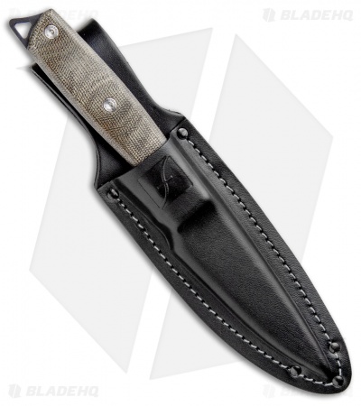 Flexcut Hawthorne Explorer Fixed Blade Knife OD Green Micarta (3.88" Black)