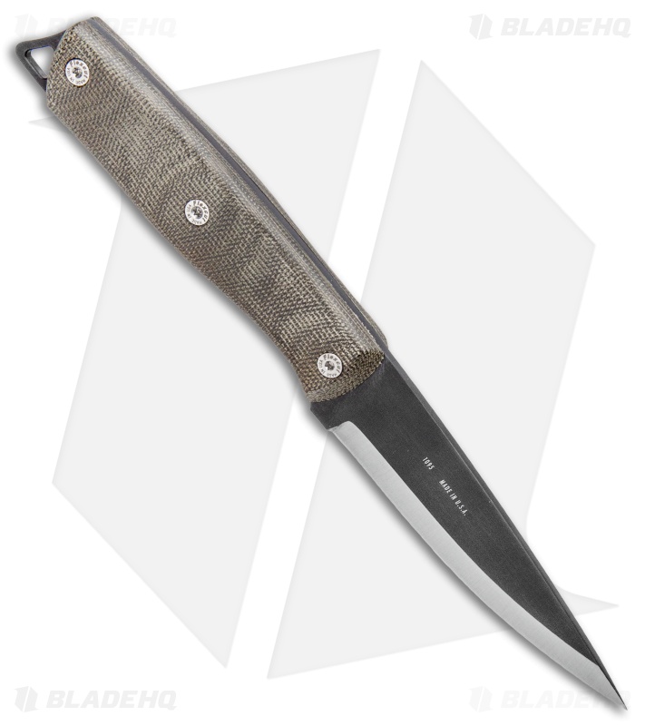 Flexcut Hawthorne Explorer Fixed Blade Knife OD Green Micarta (3.88" Black)