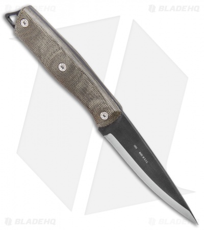 Flexcut Hawthorne Explorer Fixed Blade Knife OD Green Micarta (3.88" Black)
