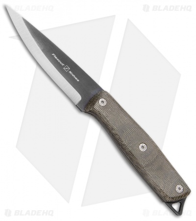 Flexcut Hawthorne Explorer Fixed Blade Knife OD Green Micarta (3.88" Black)